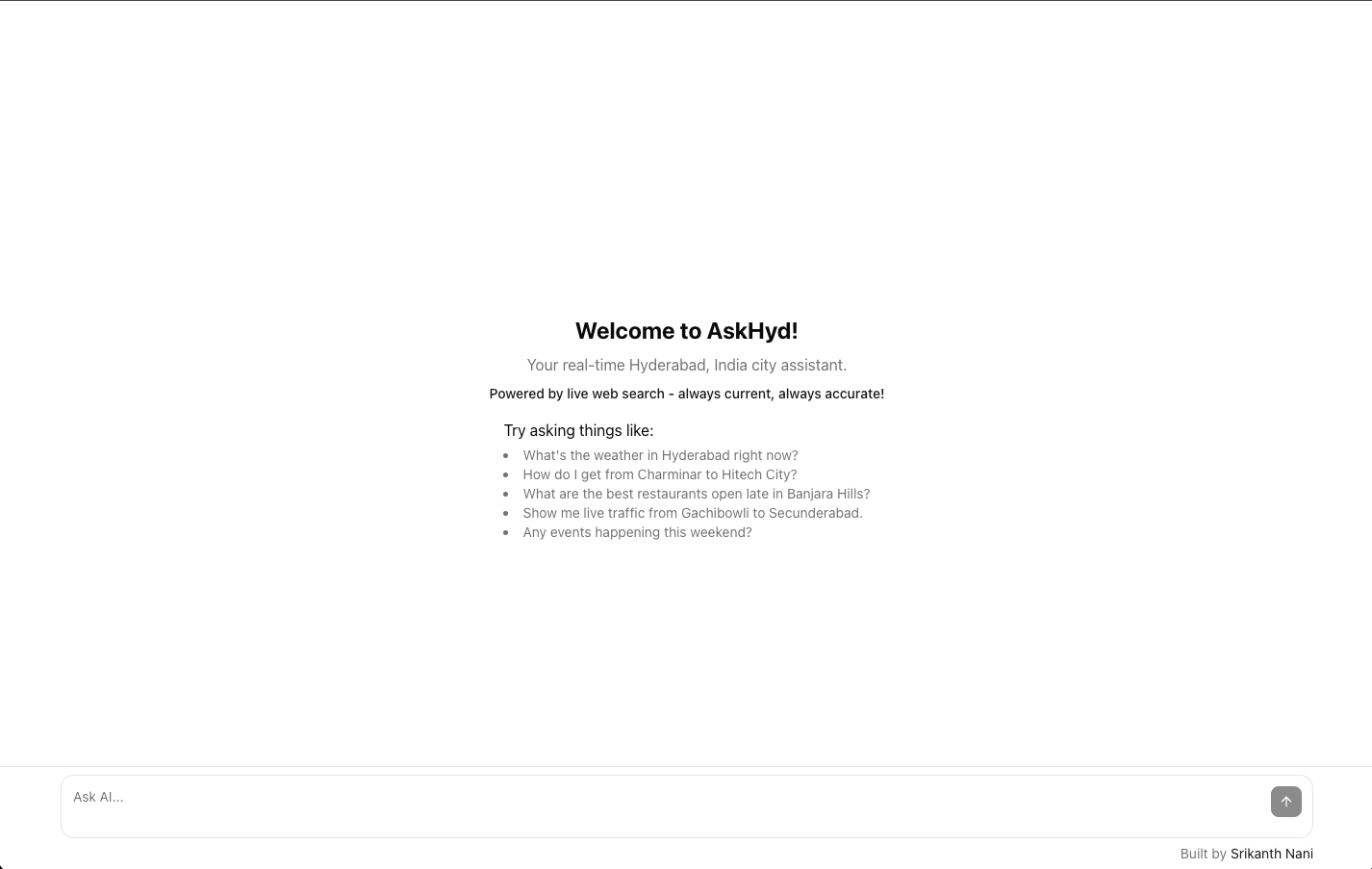 Srikanth nani AskHyd project